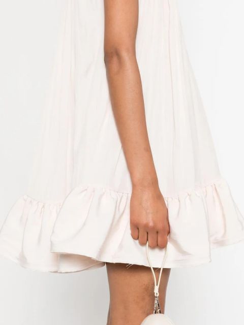 Lanvin frill-neck ruffled mini dress - Pink