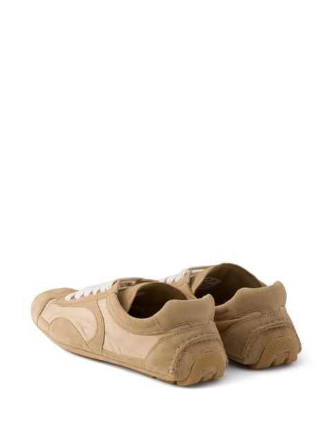 Prada suede panel sneakers - Neutrals