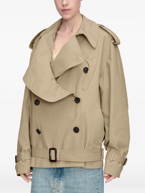 Maison Margiela folded collar cropped caban - Neutrals