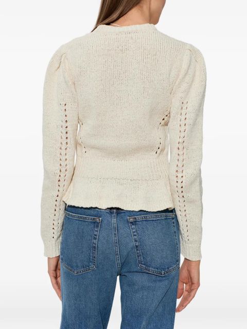 Ulla Johnson peplum puff-sleeve sweater - Neutrals