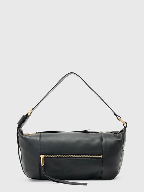 AllSaints torebka skórzana VEGA kolor czarny W195XD