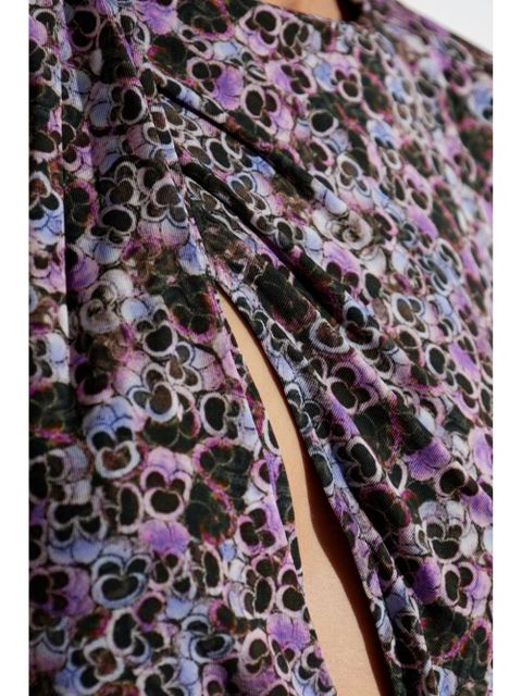 ISABEL MARANT Vinia gathered printed-jersey dress - Purple