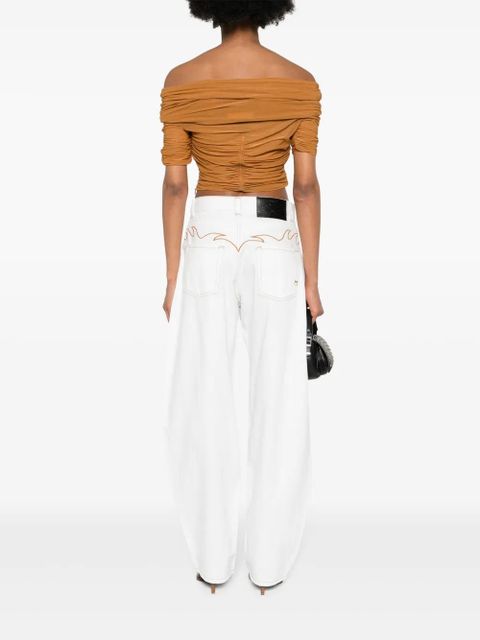 PINKO motif-embroidered jeans - White - zdjęcie produktu nr 2