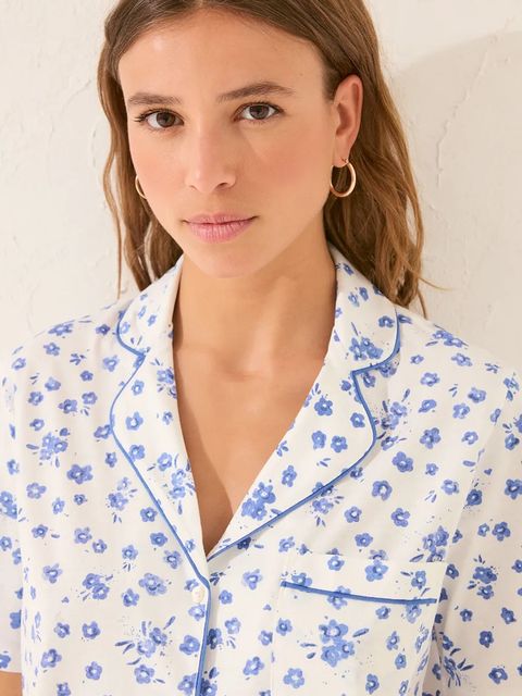 women'secret piżama bawełniana damska kolor biały bawełniana 3139889 - zdjęcie produktu nr 2