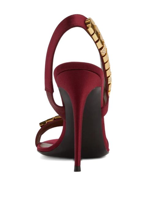 Giuseppe Zanotti 105mm rhinestone-embellished heeled sandals - Red