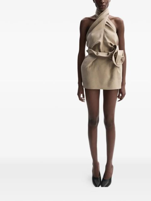 Magda Butrym crossover halter-neck top - Neutrals - zdjęcie produktu nr 2