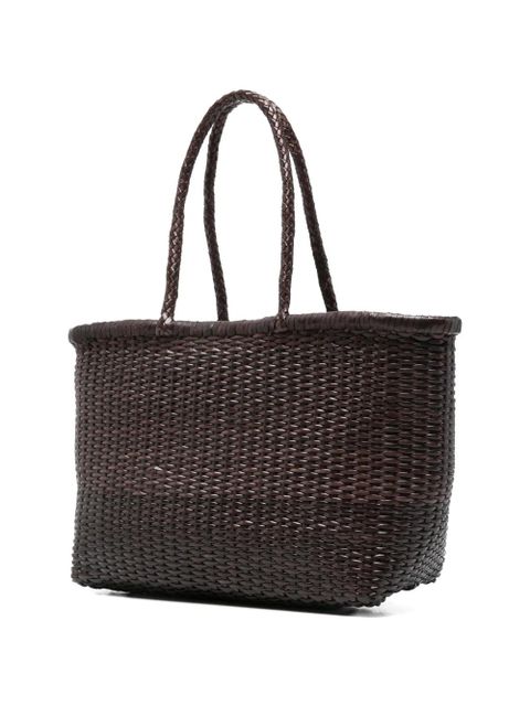 DRAGON DIFFUSION big B Weave woven tote bag - Brown