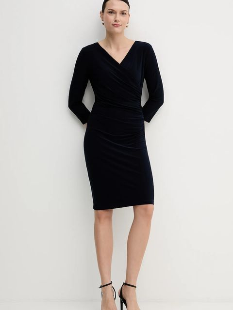 Joseph Ribkoff sukienka kolor granatowy mini dopasowana 233305