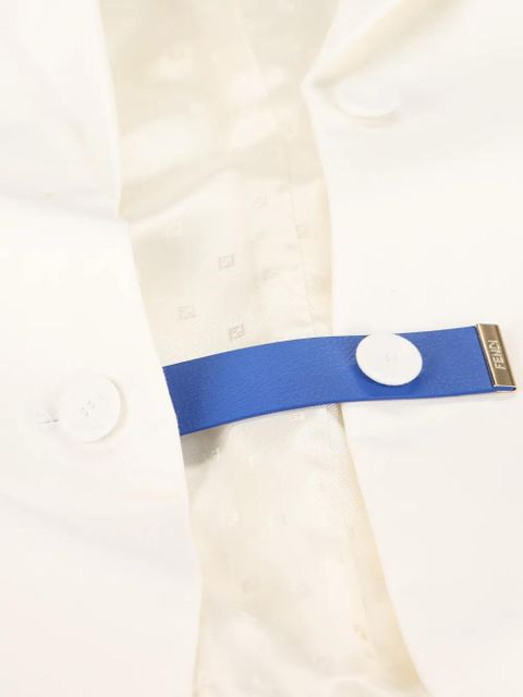 FENDI elasticated-hem blazer - White