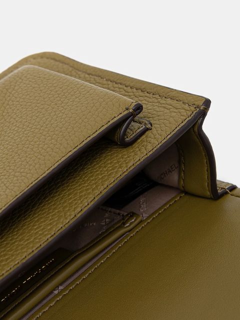 MICHAEL Michael Kors torebka skórzana kolor zielony 32T4GC7C1T