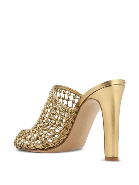 Ferragamo high-heeled mules - Gold