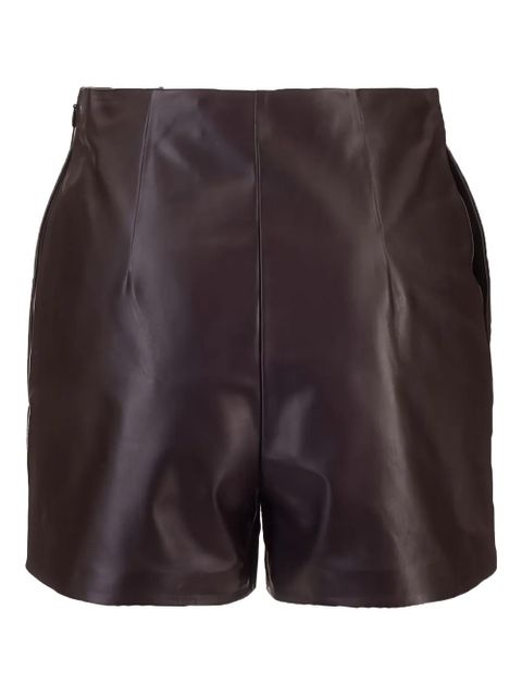 Valentino Garavani high-waisted leather shorts - Brown - zdjęcie produktu nr 2