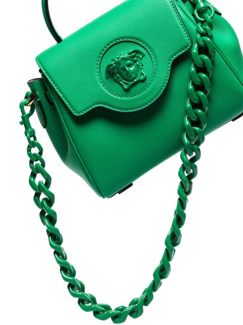 Versace small La Medusa top handle bag - Green