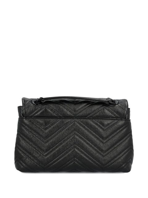 Gucci GG Marmont chevron shoulder bag - Black