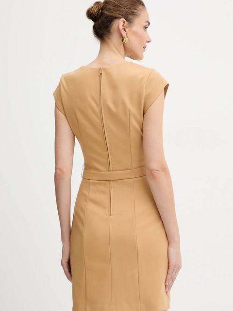 Guess sukienka CHRISSY kolor beżowy mini prosta W5BK21 KCMU2