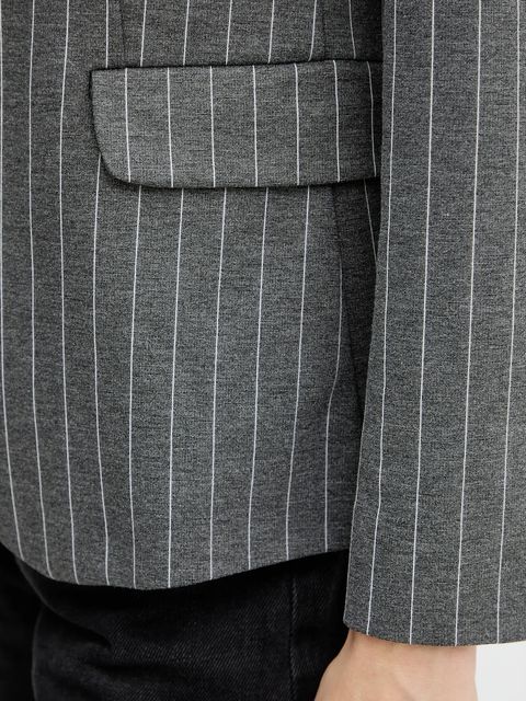 Marella marynarka Emme by Marella kolor szary jednorzędowa wzorzysta 2525916072200