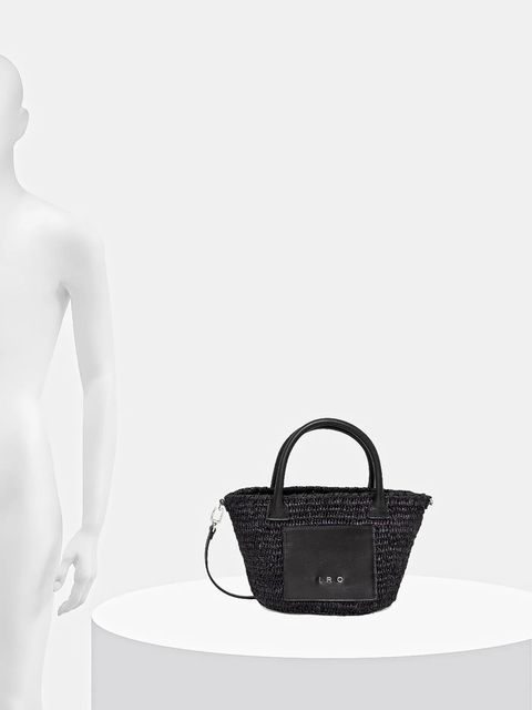 IRO torebka z rafii kolor czarny WM44NARCY