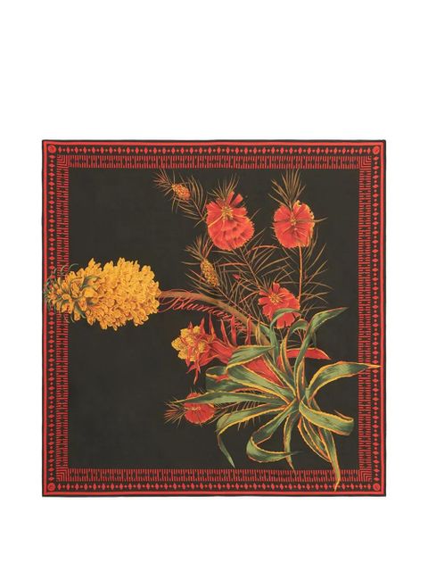 Blumarine floral-print scarf - Black - zdjęcie produktu nr 1