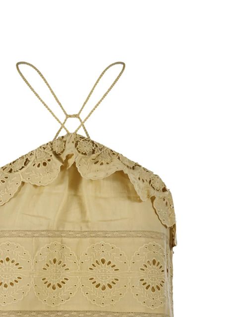 MARANT ÉTOILE eyelet ruffled top - Neutrals