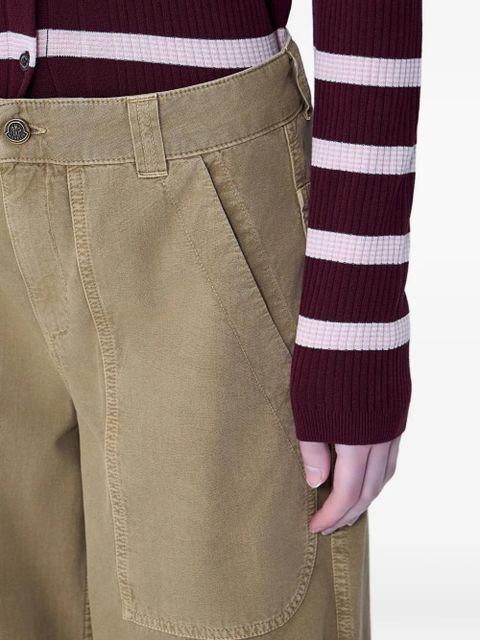 Moncler patch-pocket wide-leg trousers - Neutrals