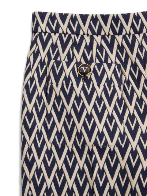Valentino Garavani Toute La V jacquard trousers - Blue