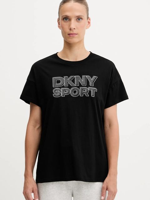 Dkny t-shirt bawełniany damski kolor czarny DP5T1346 - zdjęcie produktu nr 1