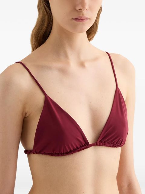 Jil Sander jersey triangle bikini top - Red - zdjęcie produktu nr 1