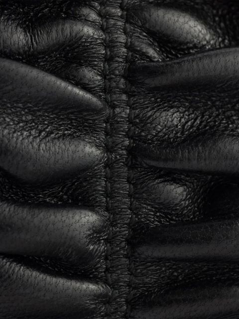 Prada Matelassé nappa leather flatform slides - Black