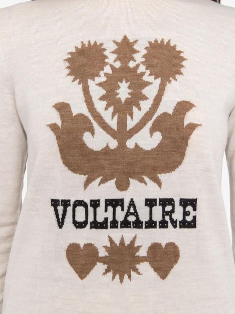 Zadig&Voltaire Teissa floral-embellished sweater - Neutrals