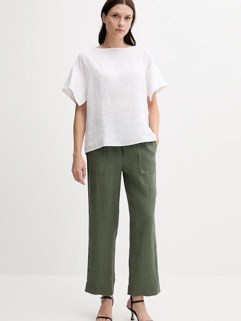 United Colors of Benetton spodnie lniane - zdjęcie produktu nr 2