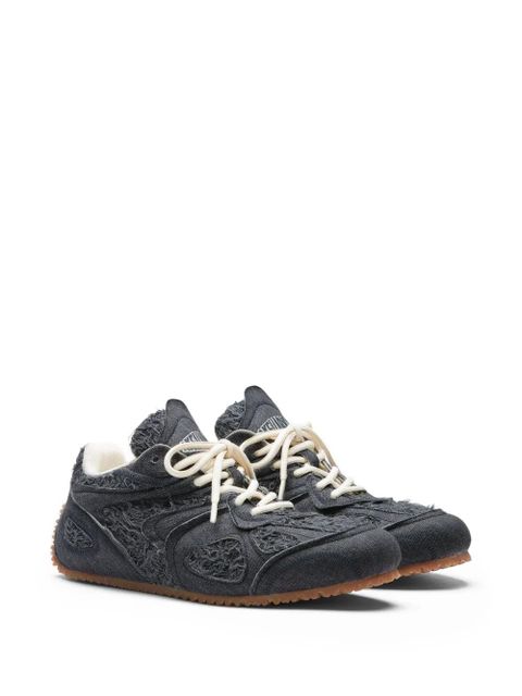 Axel Arigato Slow Runner frayed-denim sneakers - Black