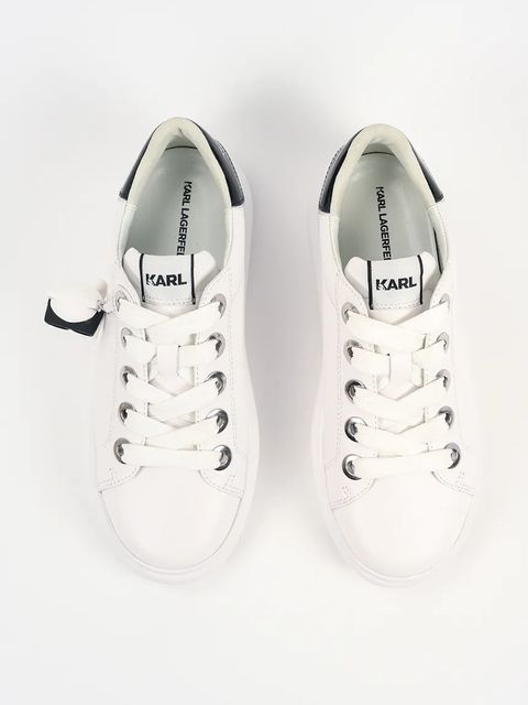 Karl Lagerfeld sneakersy skórzane KAPRI damskie kolor biały KL62536C