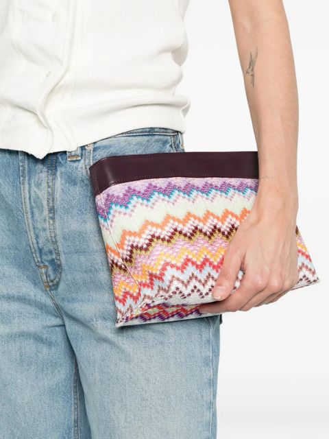 Missoni large Raschel zig zag clutch bag - Purple - zdjęcie produktu nr 2