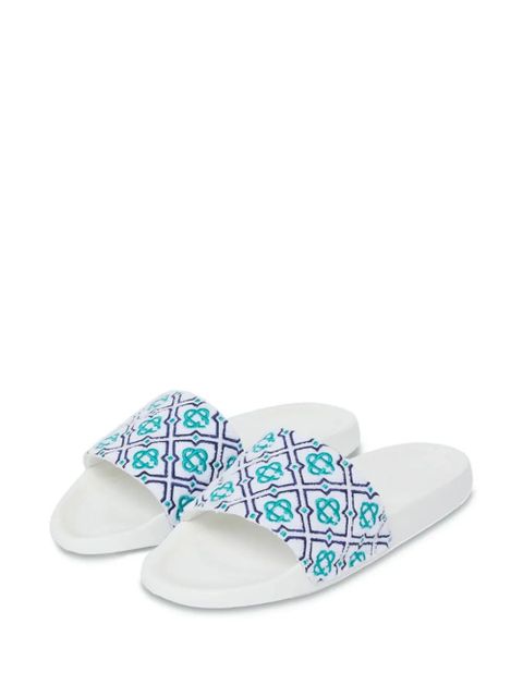 Casablanca monogram flip flops - White
