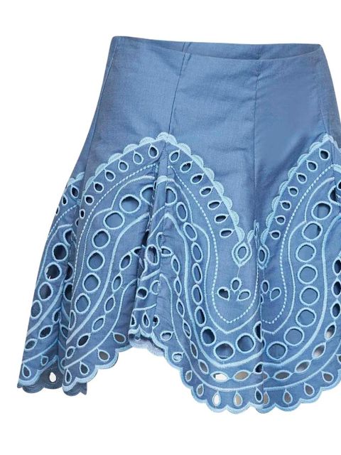 Charo Ruiz Ibiza Dune broderie-anglaise shorts - Blue