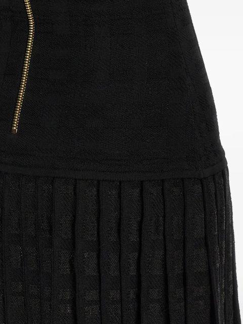 Balmain button knitted mini dress - Black