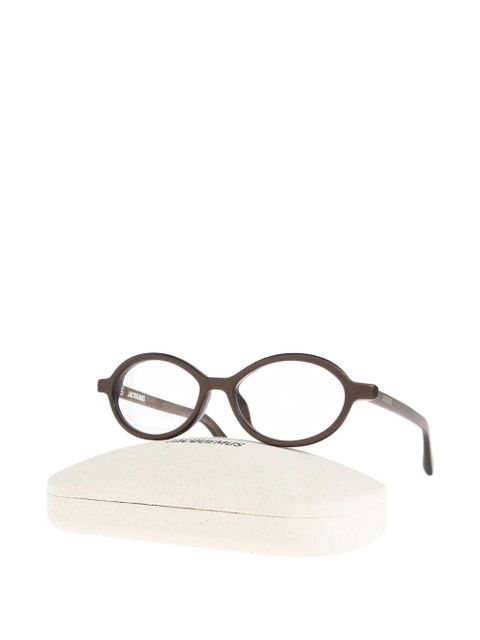 Jacquemus oval-frame sunglasses - Brown