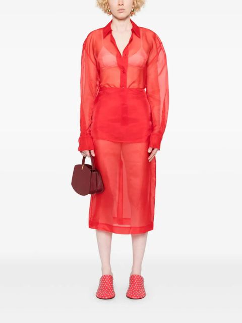 The Frankie Shop Peri midi skirt - Red