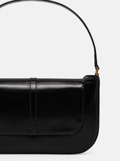 By Far torebka skórzana kolor czarny 19PFMDASBLWMED