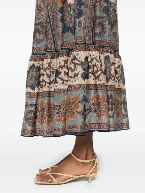 ZIMMERMANN Ascension midi skirt - Blue