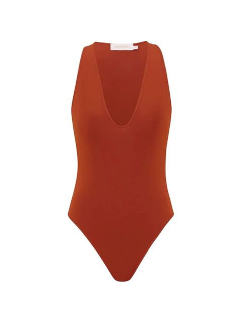ZIMMERMANN Luna plunging V-neck bodysuit - Orange - zdjęcie produktu nr 1