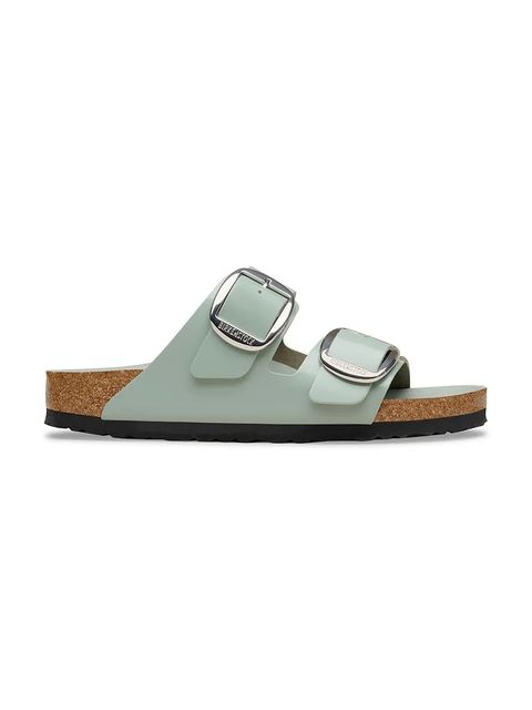Birkenstock klapki na płaskim obcasie damskie skórzane Arizona Big Buckle - zdjęcie produktu nr 2