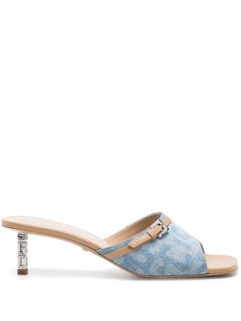 GCDS 60mm monogram-pattern leather sandals - Blue - zdjęcie produktu nr 1