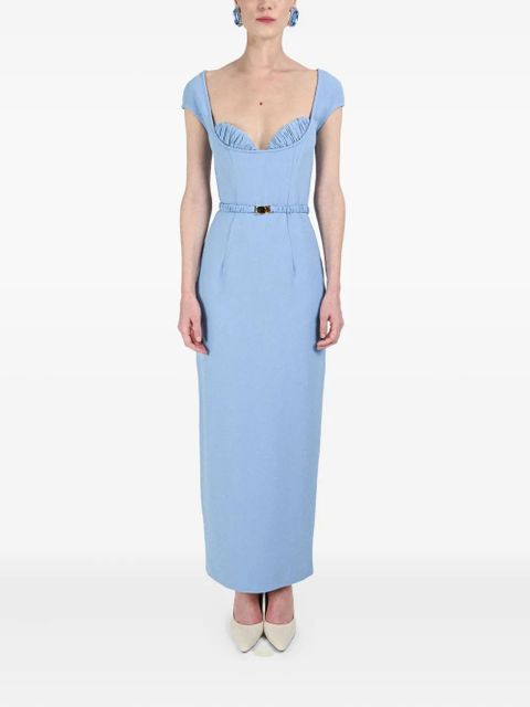 Rowen Rose bra-detail belted long dress - Blue - zdjęcie produktu nr 2