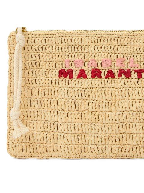 ISABEL MARANT Praia clutch bag - Neutrals