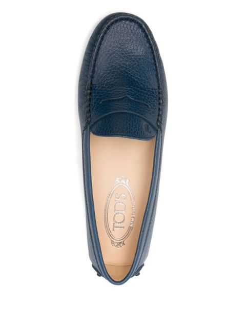 Tod's Gommino pebble-grain leather loafers - Blue
