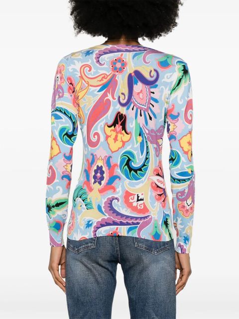 ETRO paisley-print sweater - Blue
