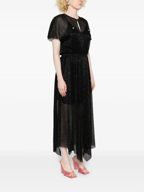 Maje metallic-effect pleated party dress - Black - zdjęcie produktu nr 2