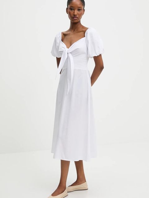 Answear.LAB sukienka kolor biały mini prosta - zdjęcie produktu nr 2