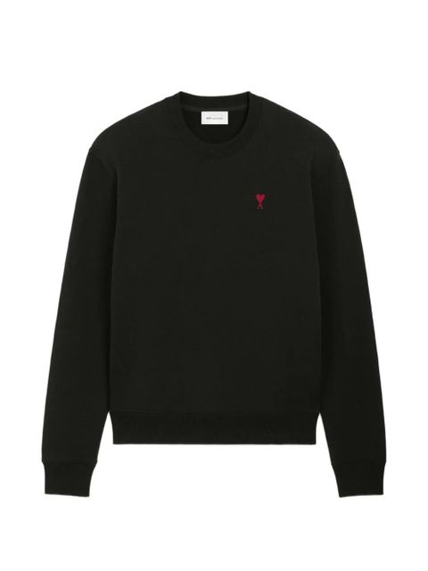 AMI Paris embroidered-logo cotton sweater - Black - zdjęcie produktu nr 1
